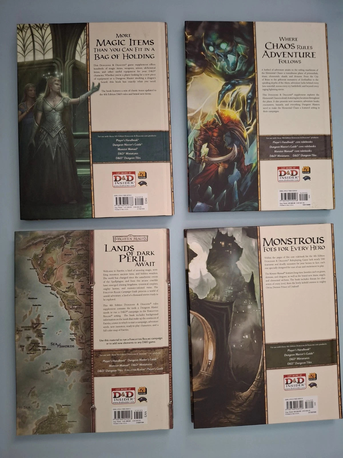 Dungeons and Dragons 4th Edition 4-Book Hardback Bundle | Premium D&D RPG Supplement Set