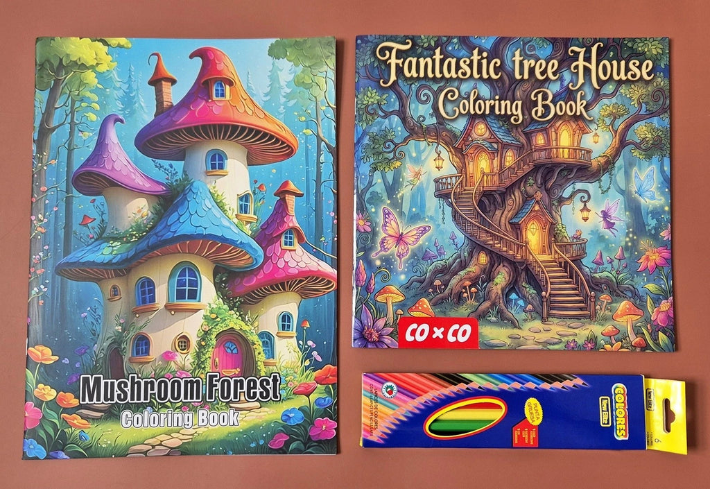 Ultimate Woodland Mushroom Coloring & Art Bundle – 9-Piece Mega Set (New & Unused)