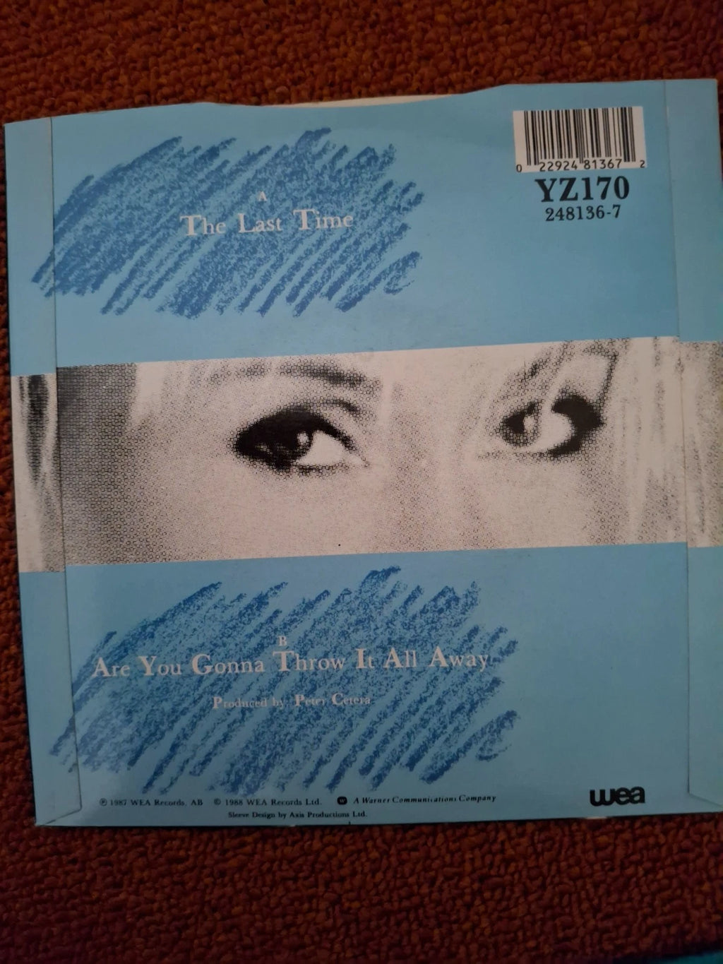 Agnetha Fältskog – The Last Time (1987) 7" Vinyl Single | WEA Records