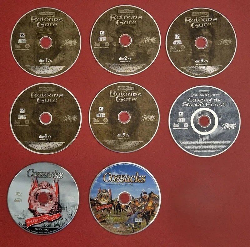 Classic PC RPG Retro Bundle: Baldur's Gate (5-Disc Set) + Tales of the Sword Coast Expansion (Discs Only)
