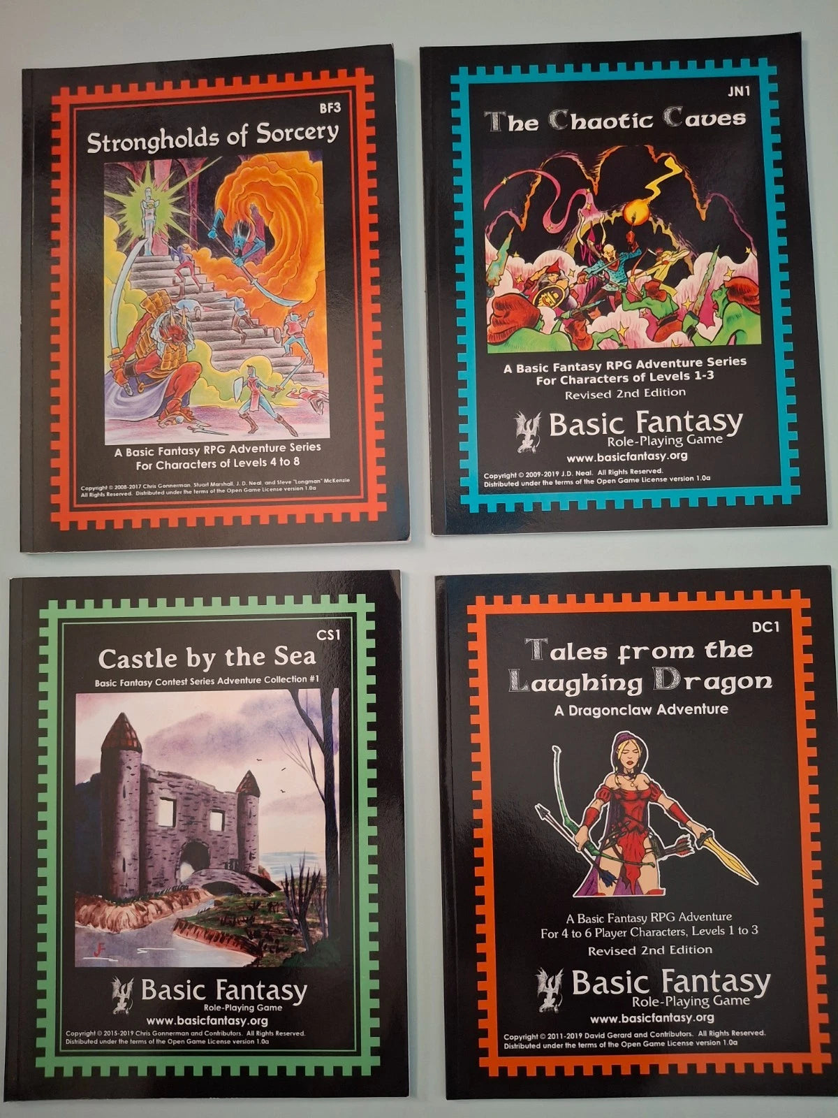 Ultimate Basic Fantasy Role-Playing Game Adventure Set - 8 Paperbacks (Morgansfort & More)