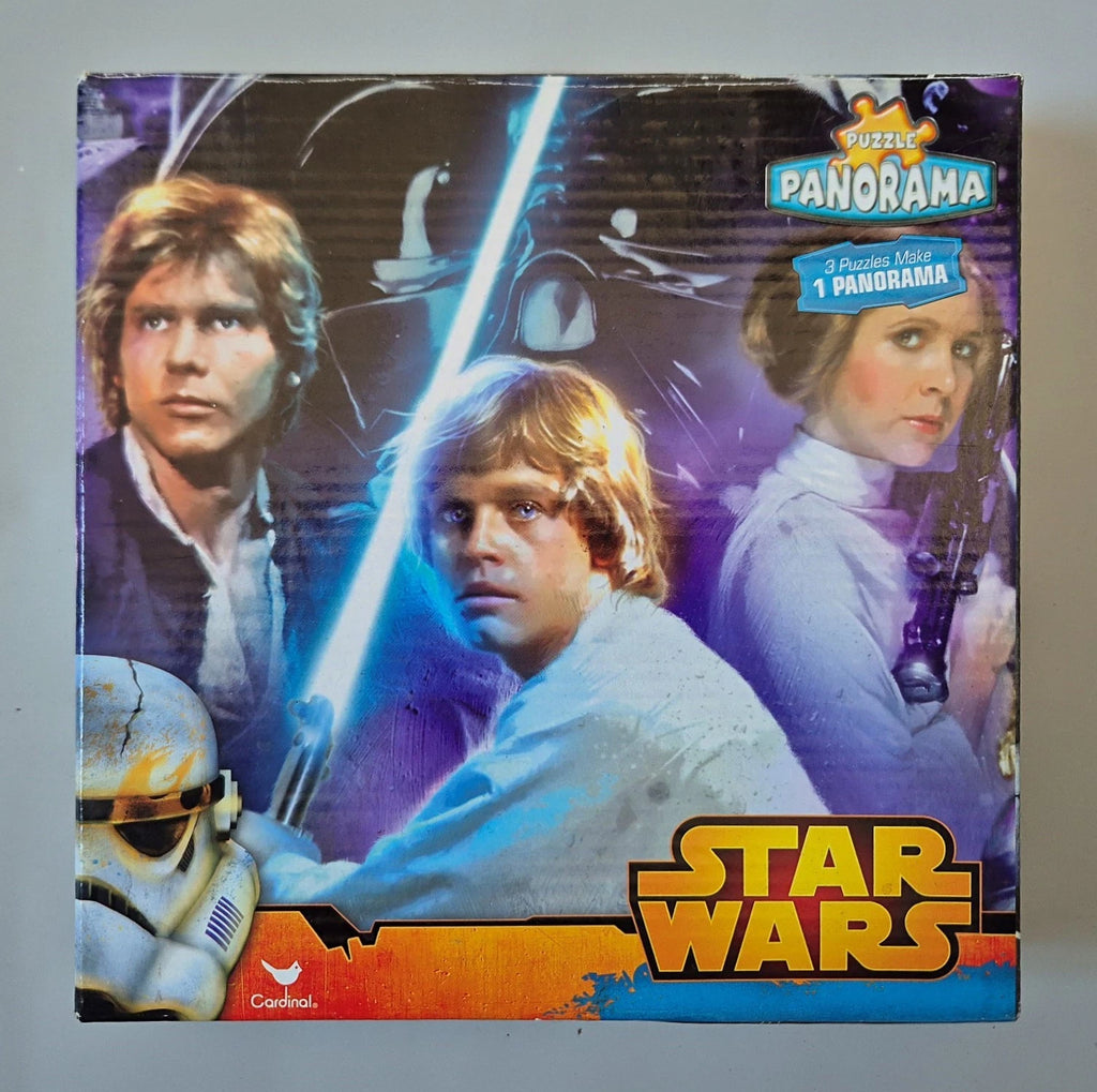 Vintage Star Wars Bundle - Unopened 2014 Panorama Jigsaw & Mixed Era Action Figures Set