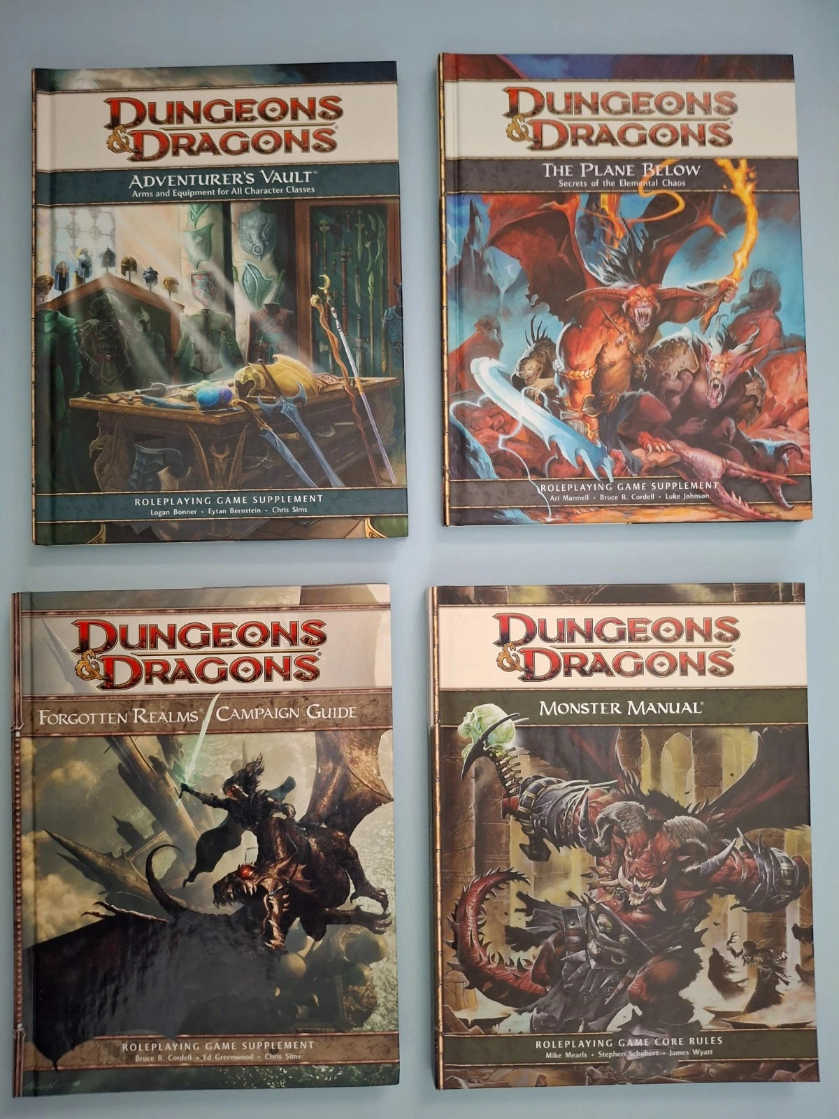 Dungeons and Dragons 4th Edition 4-Book Hardback Bundle | Premium D&D RPG Supplement Set