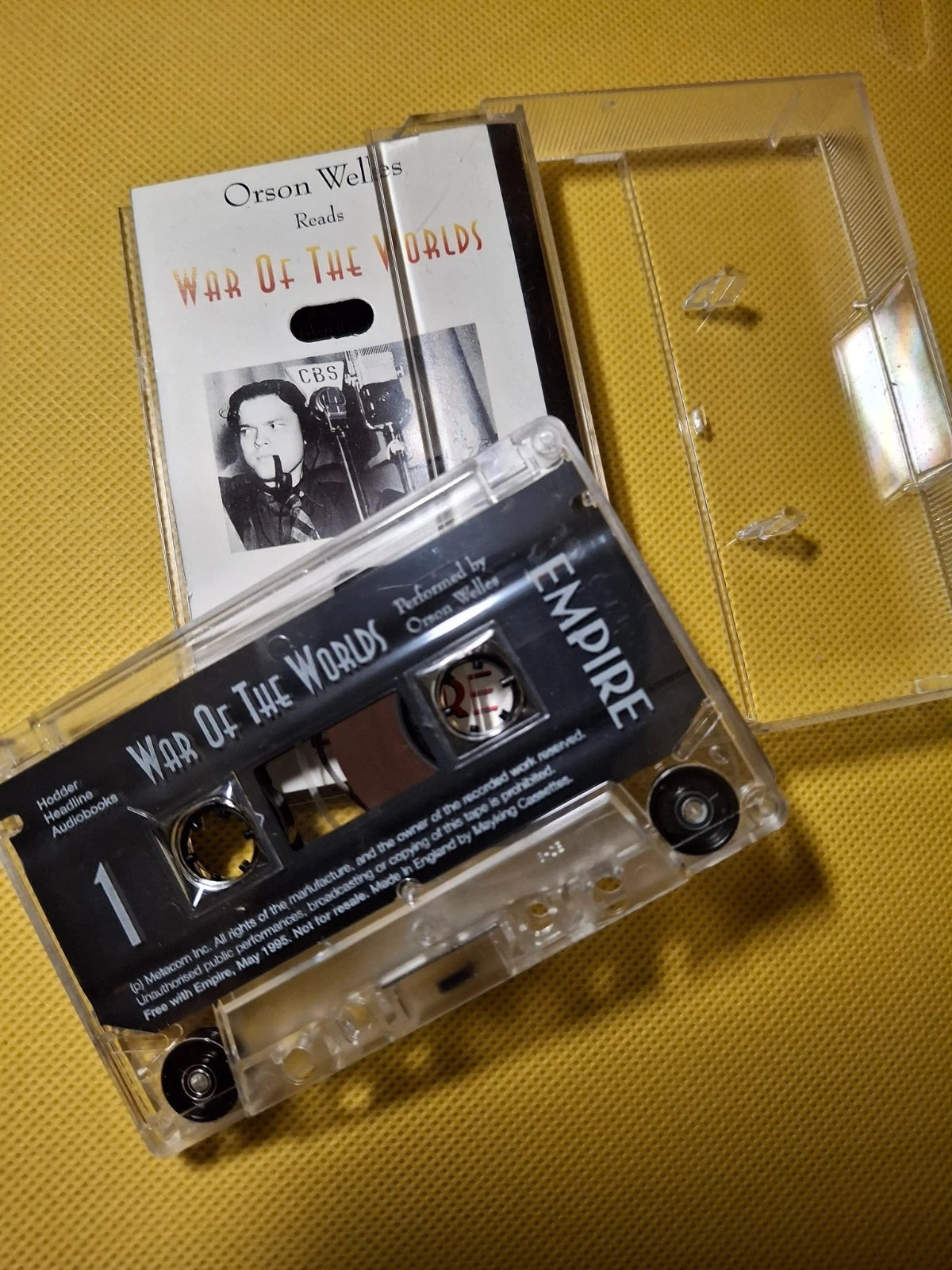 Vintage 1995 Orson Welles "War of the Worlds" Promo Cassette Tape – Empire Magazine Exclusive (Very Good Condition)