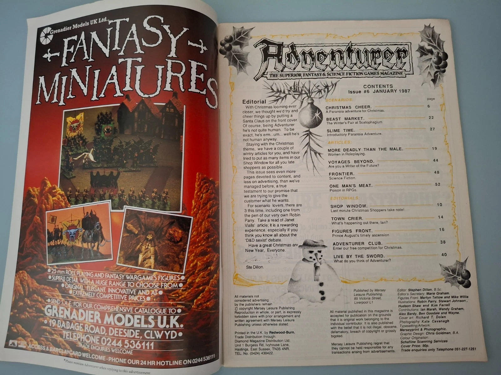 Vintage ADVENTURER Magazine Special Festive Issue 1987 RPG Fantasy Sci-Fi Rare