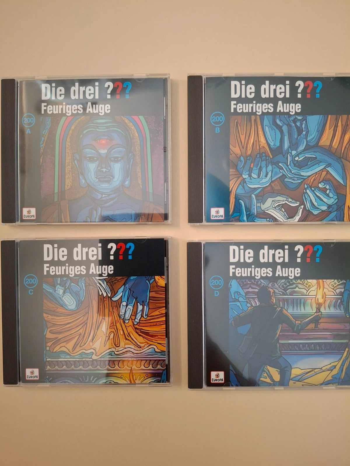 Die drei ??? - Folge 200 Feuriges Auge Original 2019 German 4-CD Box Set (Europa 19075 87825 2)