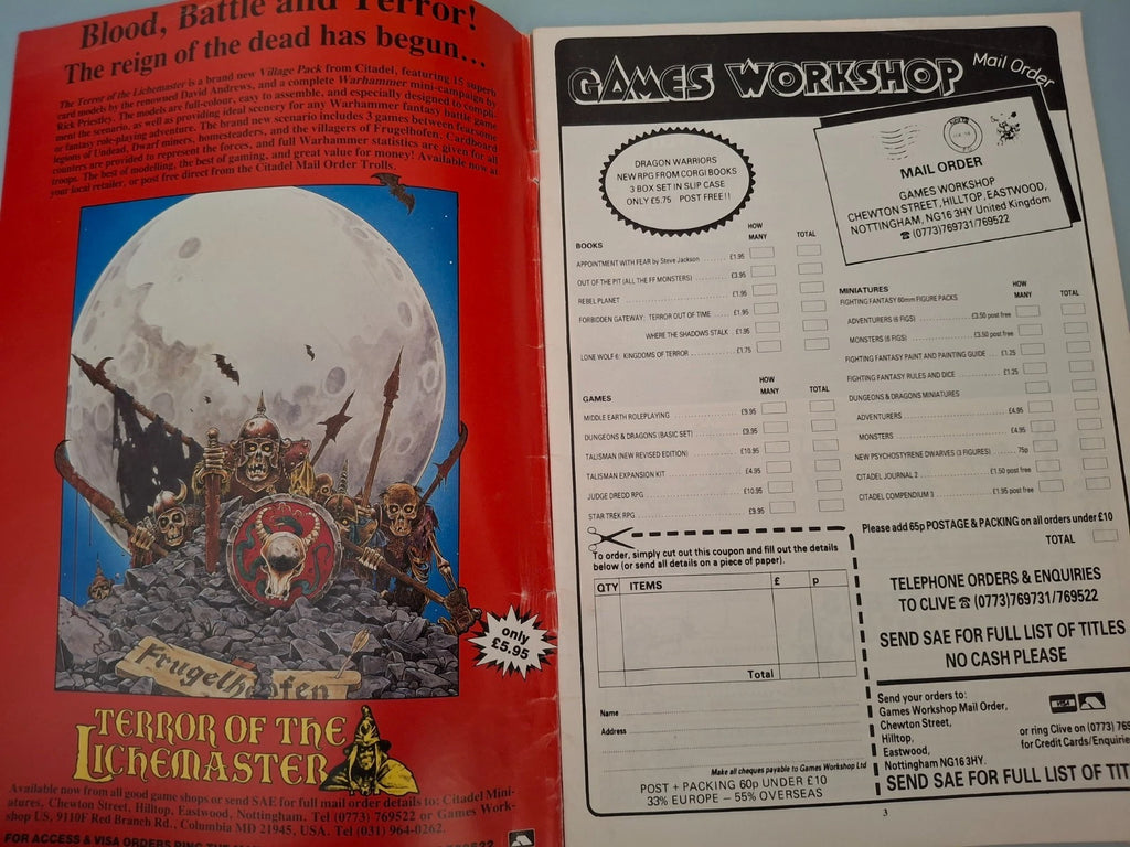 Warlock Fighting Fantasy Magazine Issue 7 Vintage 1985 - Rare