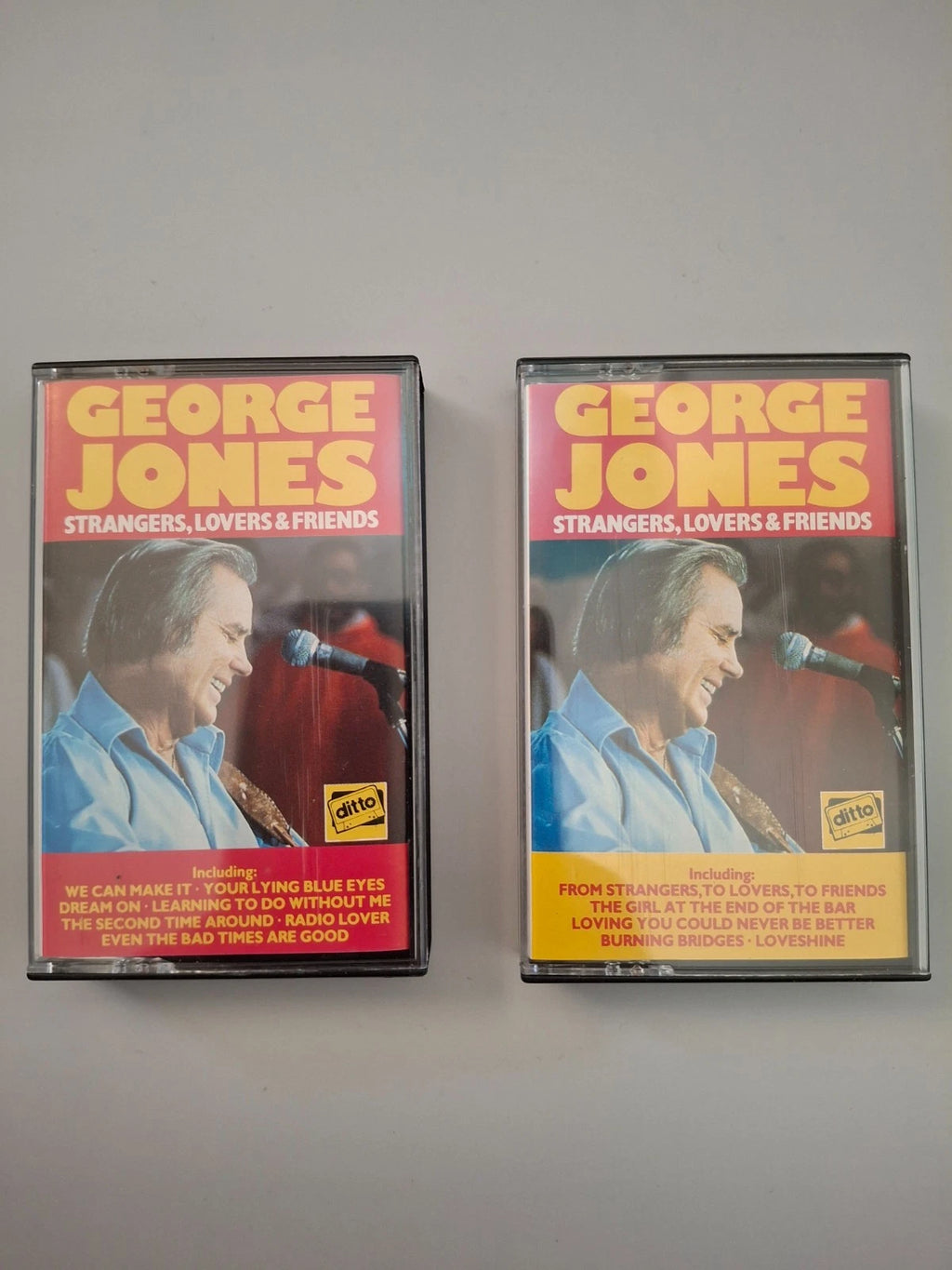 George Jones Strangers Lovers & Friends Vintage Double Cassette Tape Pack Ditto 1983