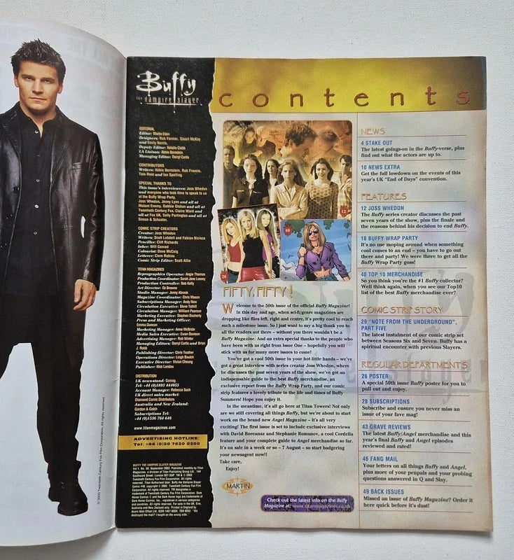 Buffy The Vampire Slayer Official Magazine – 9 Issue Collector Lot (Nos. 50-55, 58, 67, 68) - Very Good Condition