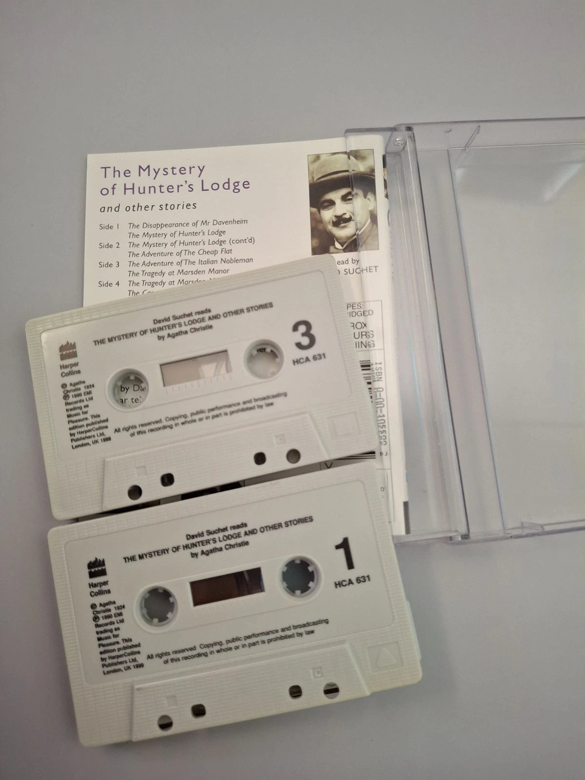 Agatha Christie - The Mystery of Hunter's Lodge and Other Stories (Vintage 2-Cassette Audiobook, 1999) Read by David Suchet