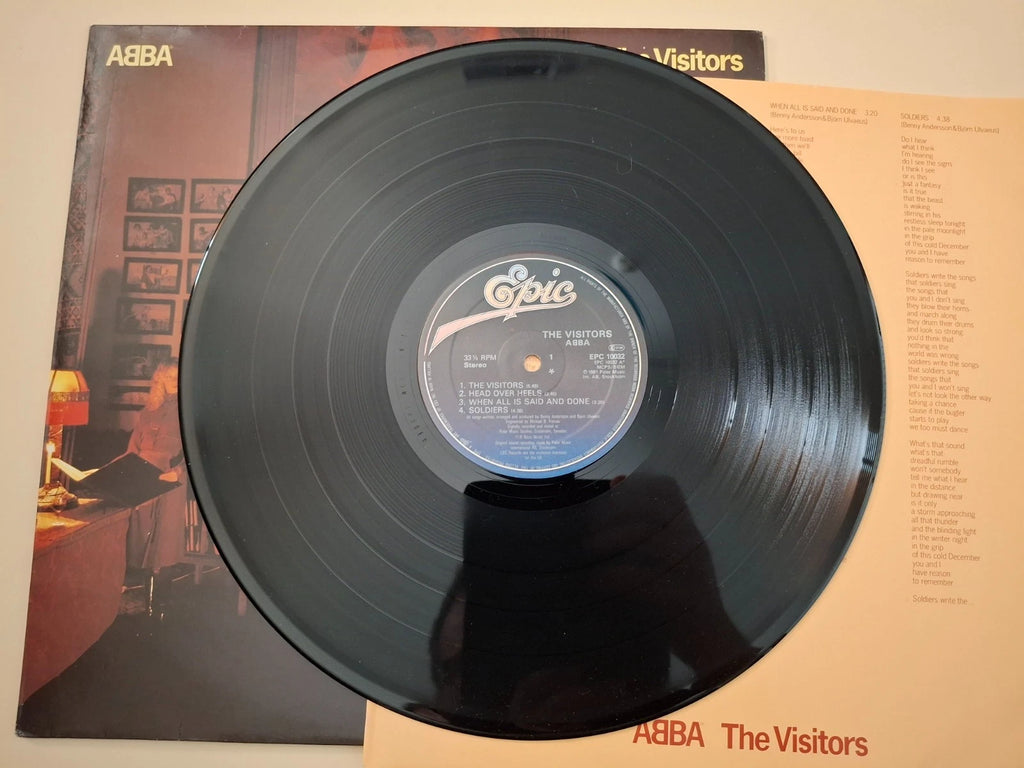 ABBA The Visitors Original 1981 UK First Pressing Epic 12" Vinyl LP Album Lyric Inner Sleeve
