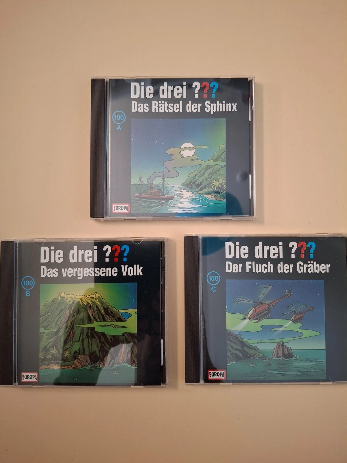 Die drei ??? - Folge 100 Toteninsel Original 2001 German 3-CD Box Set (Europa 74321 84206 2)