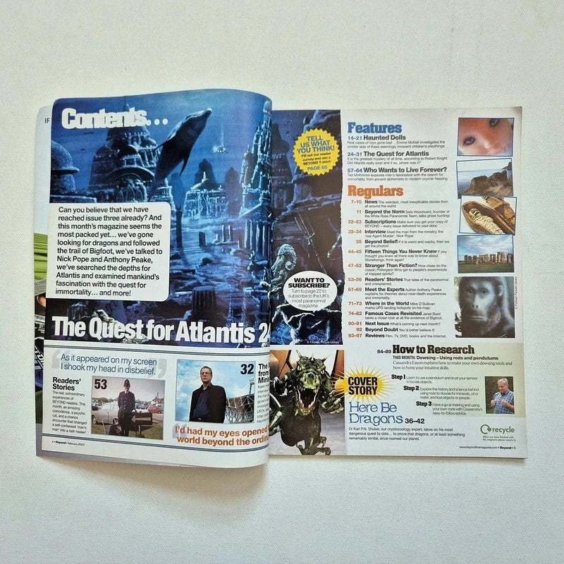 Vintage Beyond Magazine - Issues 3 & 8 Bundle (Paranormal, UFOs & Conspiracies) - 2-Piece Set