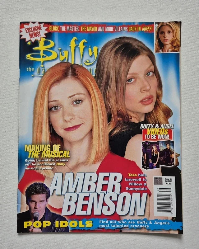 Buffy The Vampire Slayer Official Magazine – Vintage 2002 7-Issue Collector’s Lot (Issues 32-35, 37-39) – Inc. RARE Unopened T-Shirt Transfer & Intact Posters