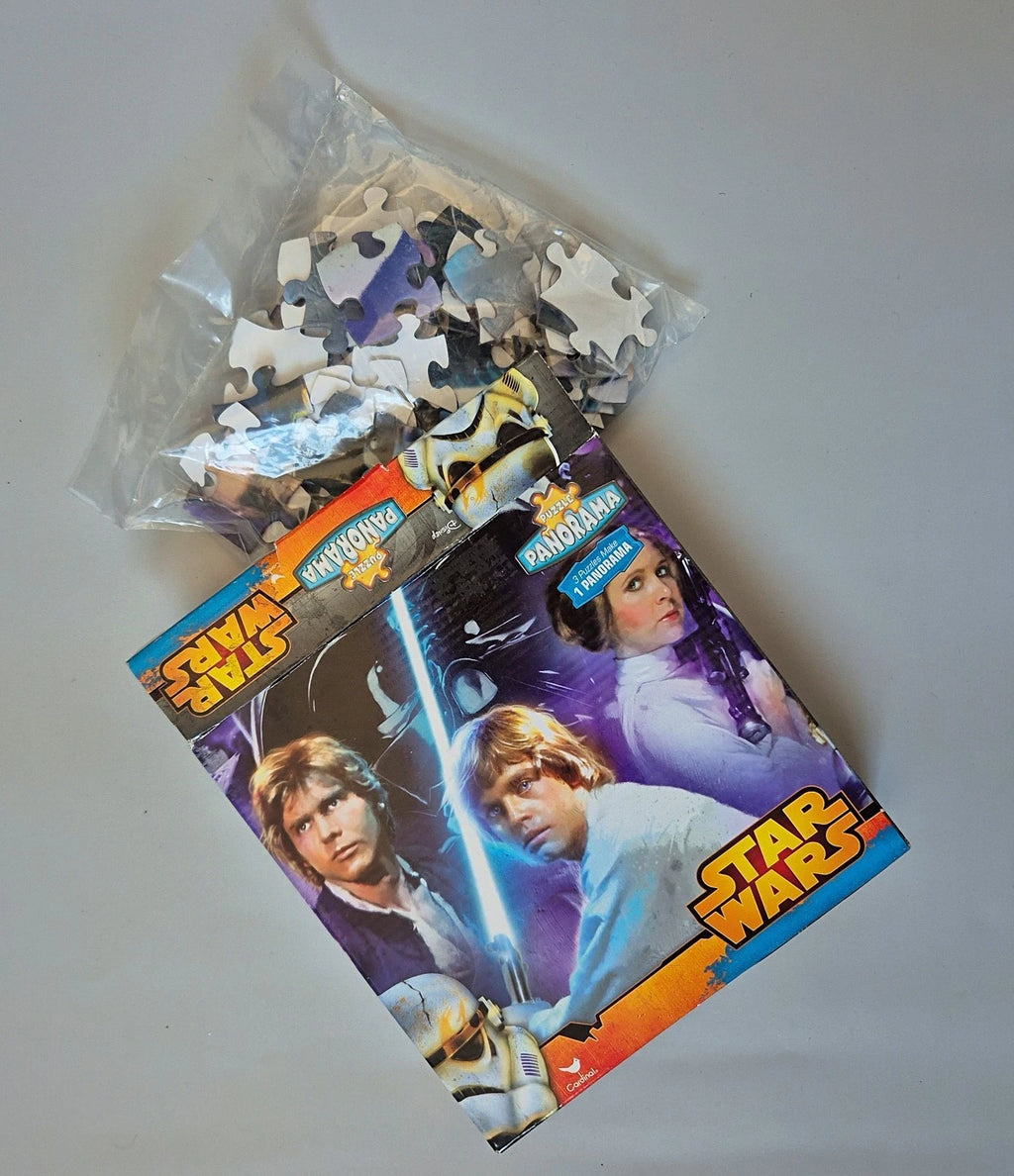 Vintage Star Wars Bundle - Unopened 2014 Panorama Jigsaw & Mixed Era Action Figures Set