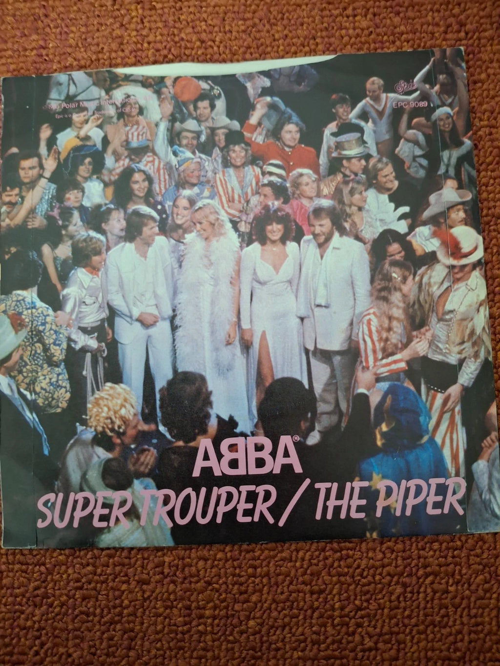 ABBA Super Trouper / The Piper Original 1980 UK Pressing Epic 7" Vinyl Single Picture Sleeve