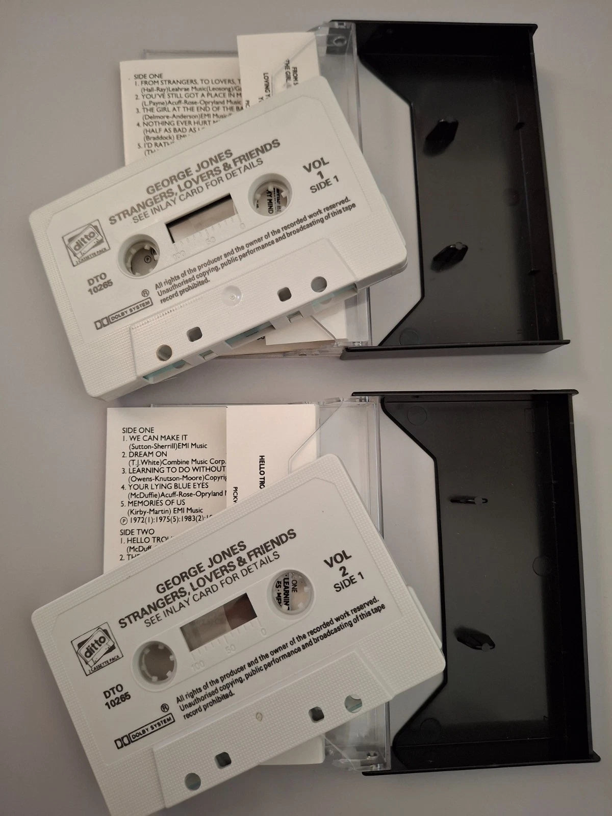 George Jones Strangers Lovers & Friends Vintage Double Cassette Tape Pack Ditto 1983