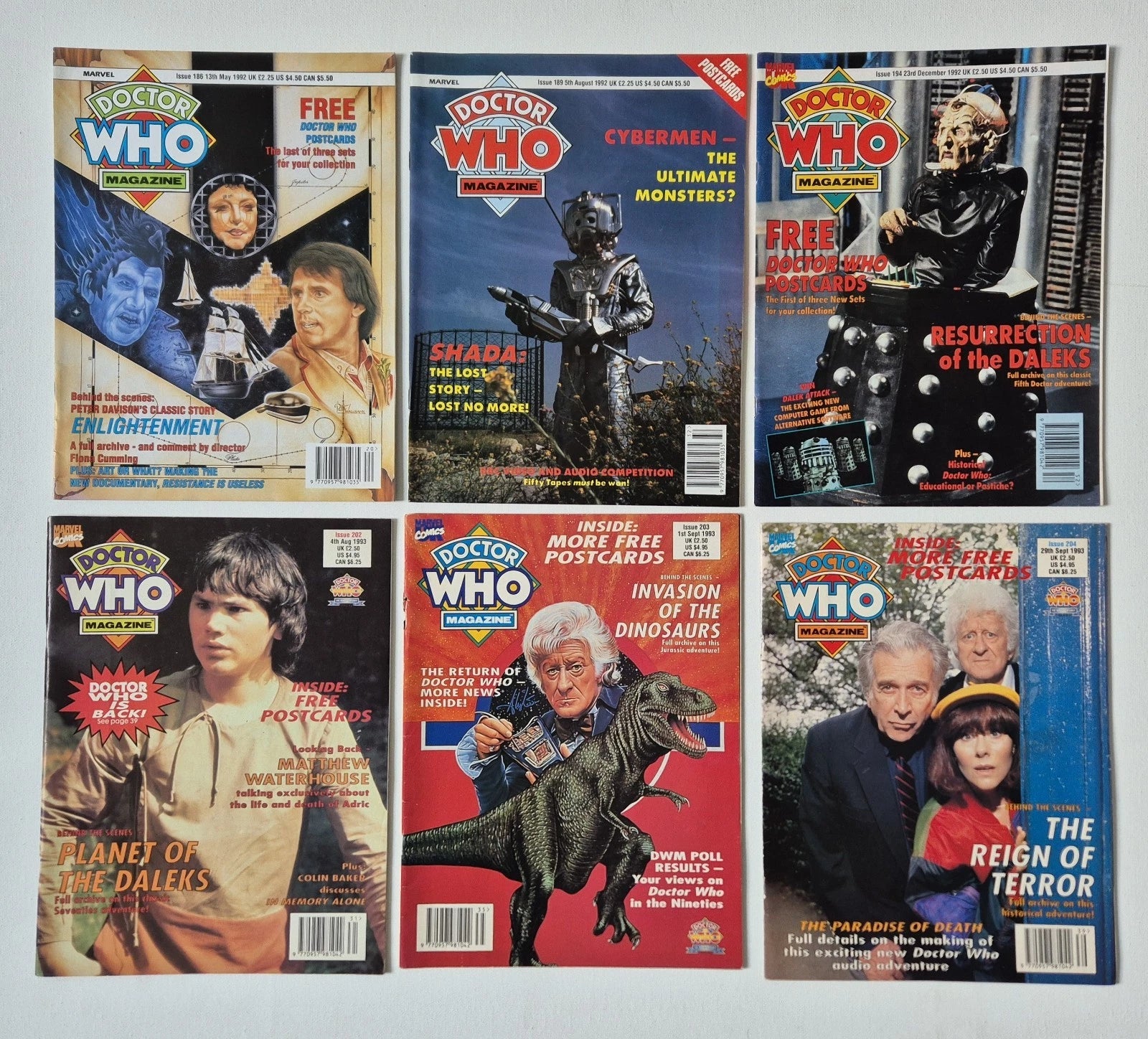 30 x Vintage Doctor Who Magazine Job Lot (1980-1995) - Classic Era Archive Collection