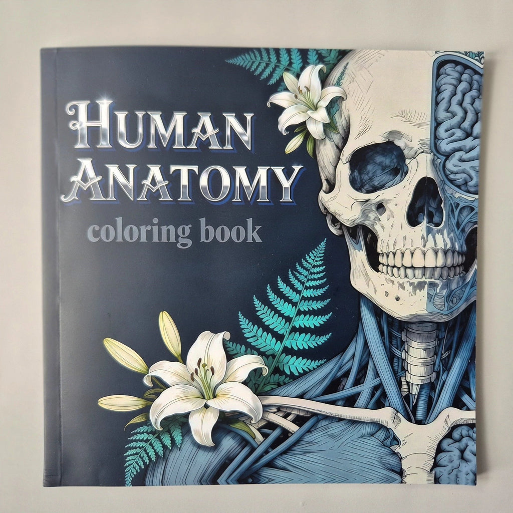 Human Anatomy Adult Coloring Book & Skyglory Pencils Set – (New & Unused)