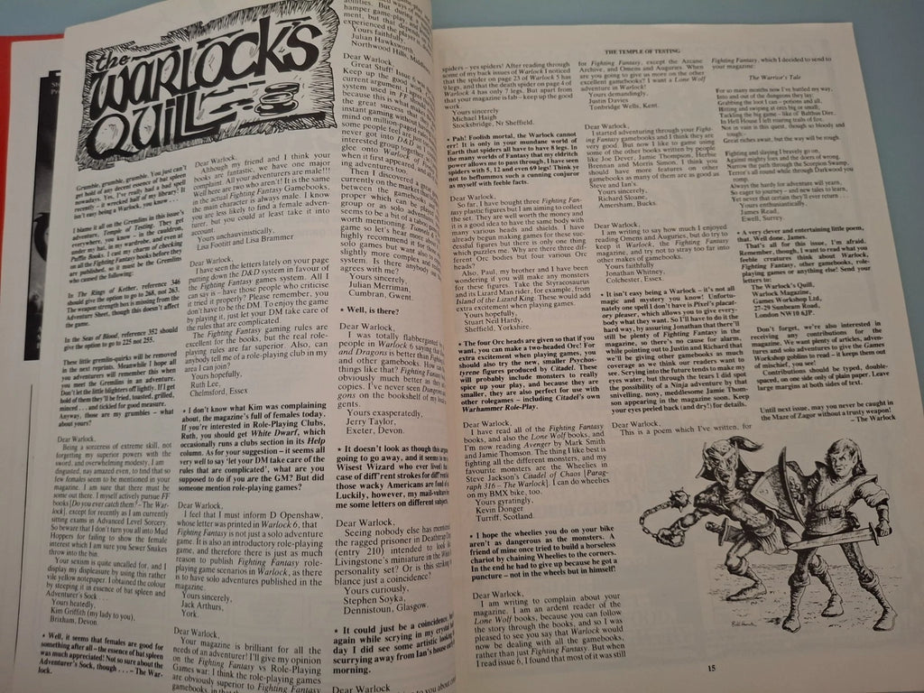 Warlock Fighting Fantasy Magazine Issue 7 Vintage 1985 - Rare
