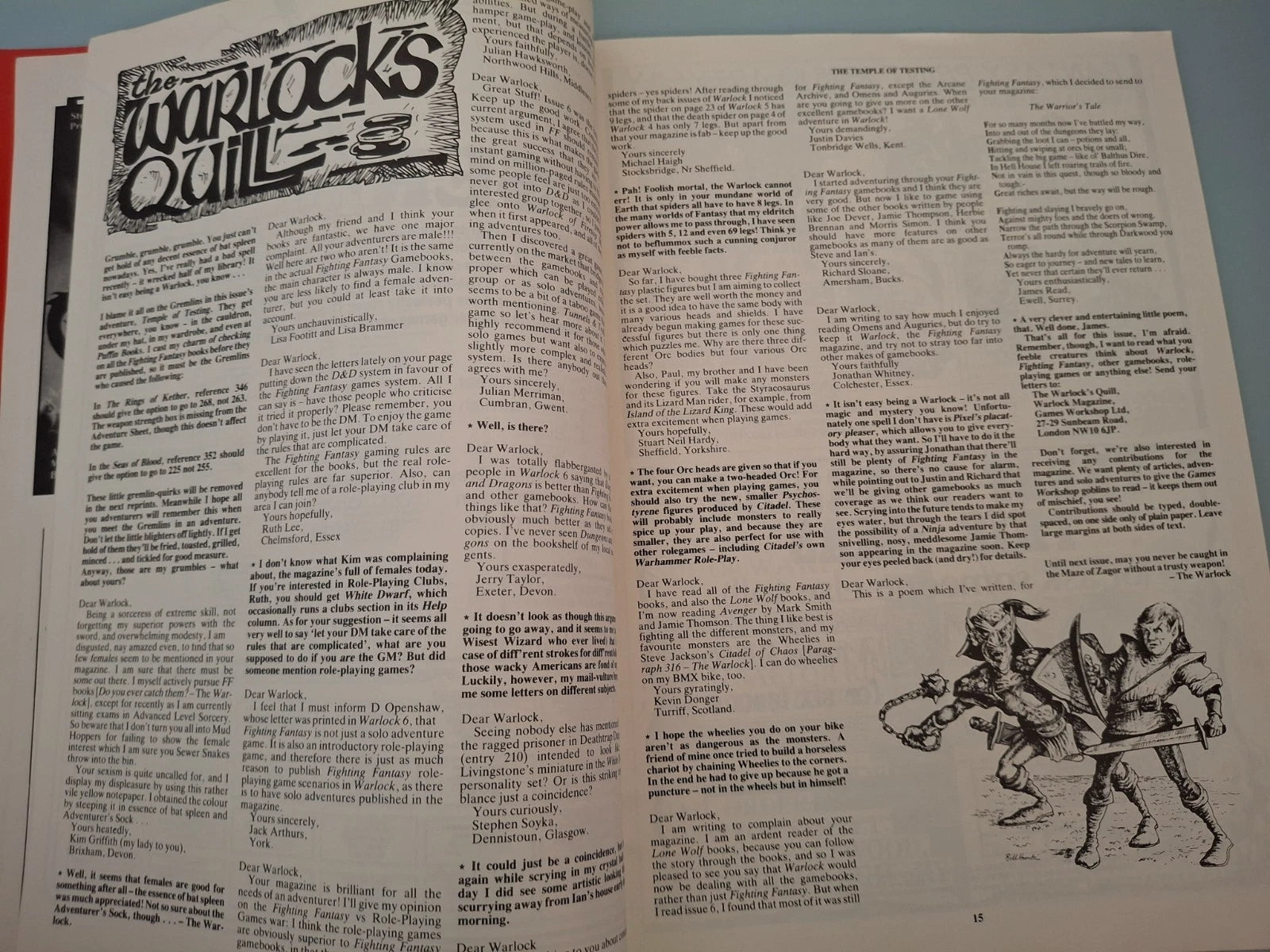 Warlock Fighting Fantasy Magazine Issue 7 Vintage 1985 - Rare