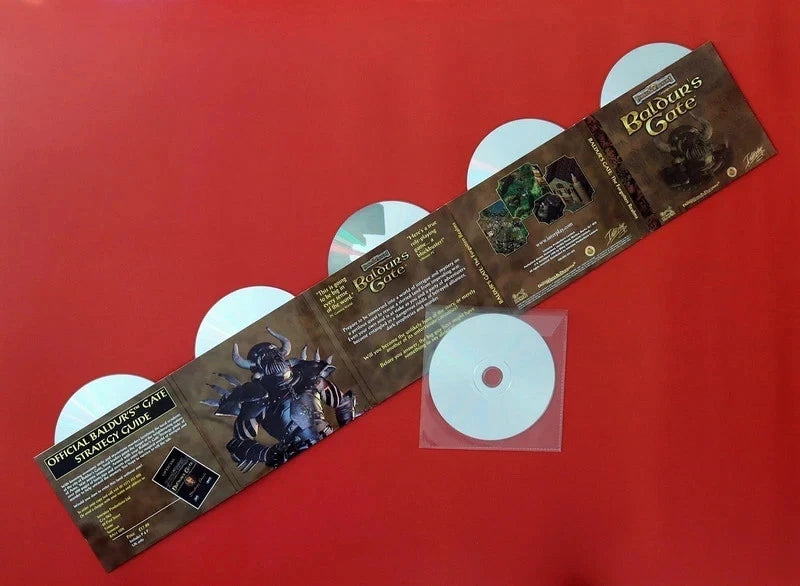 Vintage Baldur's Gate + Tales of the Sword Coast Expansion Pack Big Box PC Game (1999) - 6-CD Complete Set