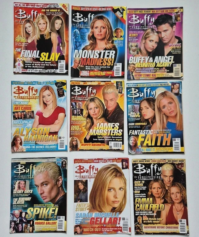 Buffy The Vampire Slayer Official Magazine – 9 Issue Collector Lot (Nos. 50-55, 58, 67, 68) - Very Good Condition