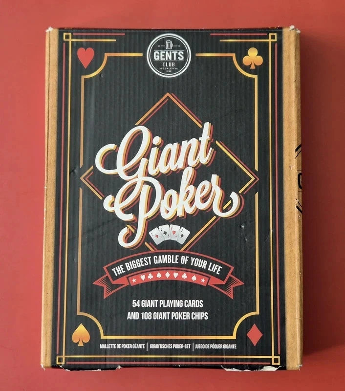 Ultimate Family Games Night Set Giant Poker Paladone Book and 2 Playing Card Decks