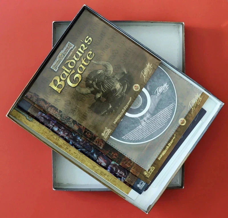 Vintage Baldur's Gate + Tales of the Sword Coast Expansion Pack Big Box PC Game (1999) - 6-CD Complete Set