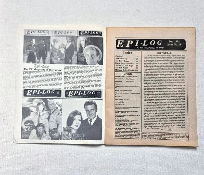Vintage Epi-Log Magazine Lot (7 Issues, 1991–1993) – Rare Cult TV & Sci-Fi Episode Guides