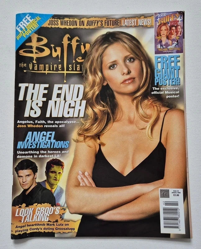 Buffy The Vampire Slayer Official Magazine – Vintage Final Season 9-Issue "Time Capsule" Collector’s Lot (Issues 40-48) – W/ RARE Tattoos, Valentine Card & Intact Posters
