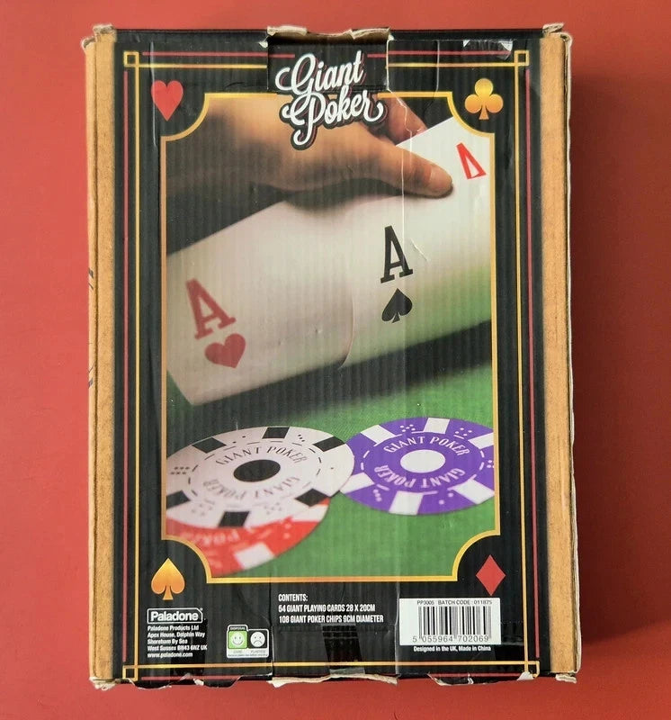 Ultimate Family Games Night Set Giant Poker Paladone Book and 2 Playing Card Decks