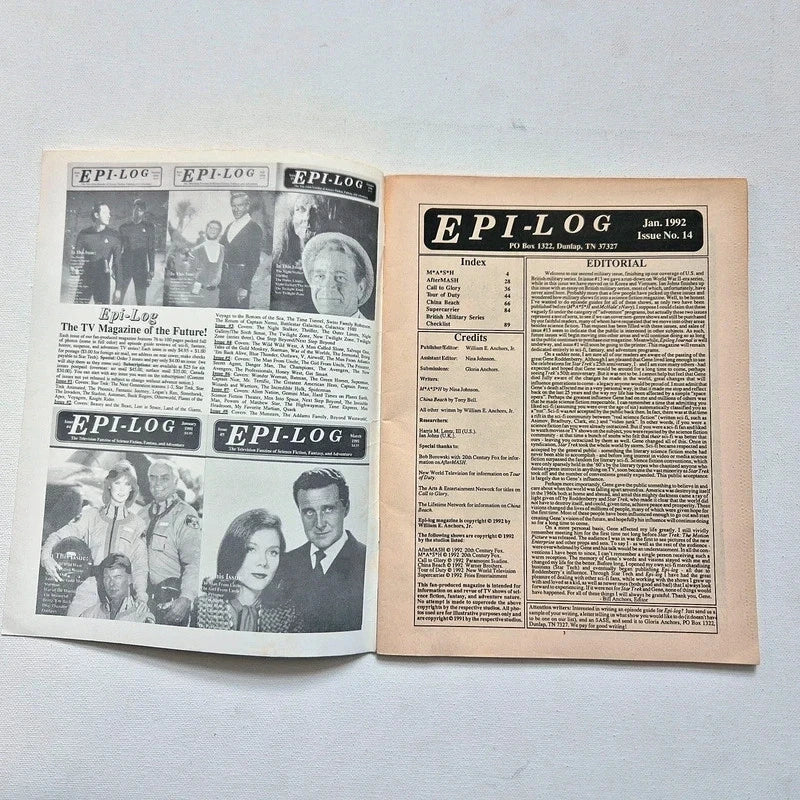 Vintage Epi-Log Magazine Lot (7 Issues, 1991–1993) – Rare Cult TV & Sci-Fi Episode Guides
