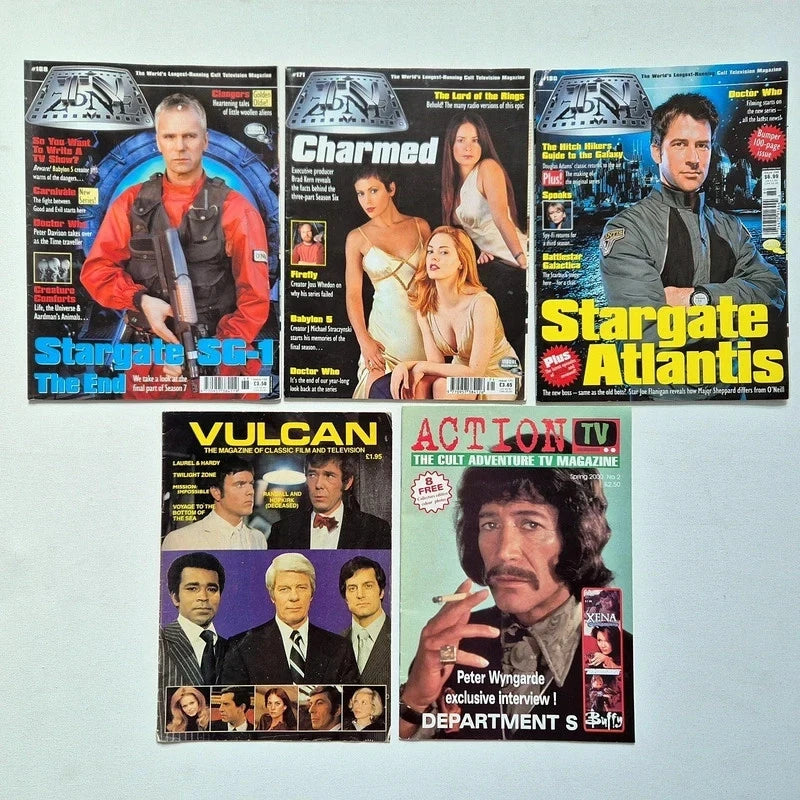 Vintage TV Zone & Cult TV Magazine Job Lot (5 Issues) – Rare Intact Inserts & Bumper Edition