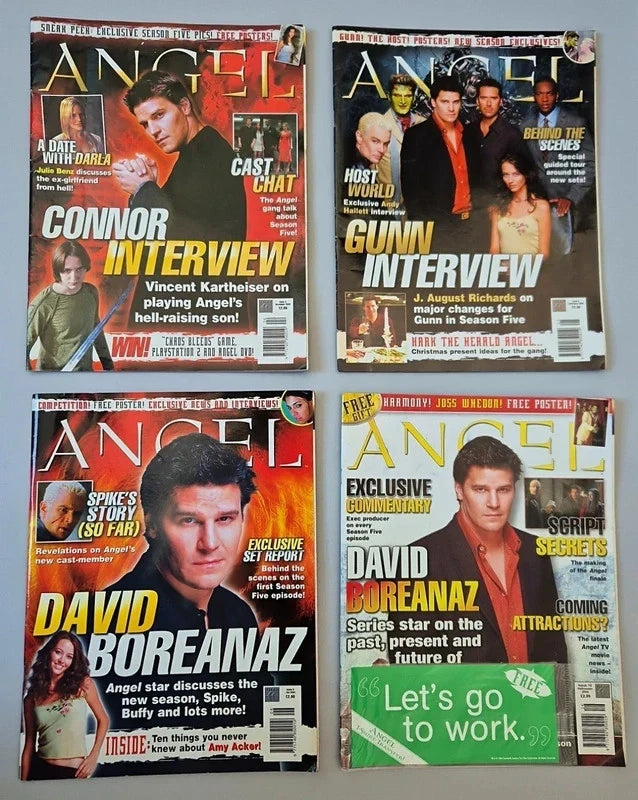 Angel Magazine Bundle – Issues 4, 5, 6, 16 – Rare T-Shirt Transfer & Posters