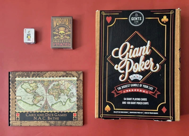 Ultimate Family Games Night Set Giant Poker Paladone Book and 2 Playing Card Decks