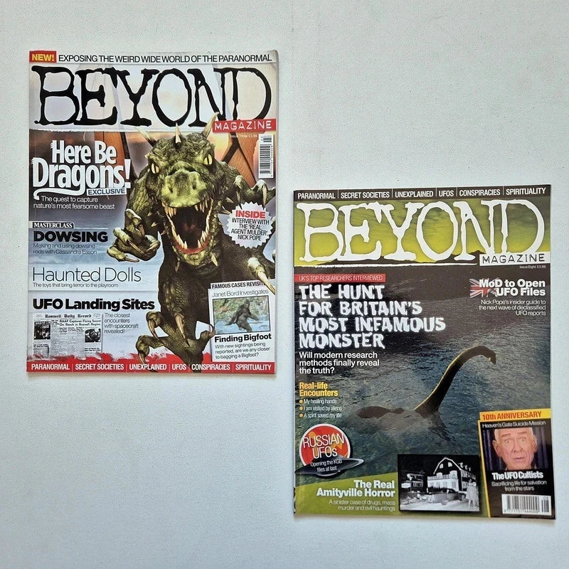 Vintage Beyond Magazine - Issues 3 & 8 Bundle (Paranormal, UFOs & Conspiracies) - 2-Piece Set