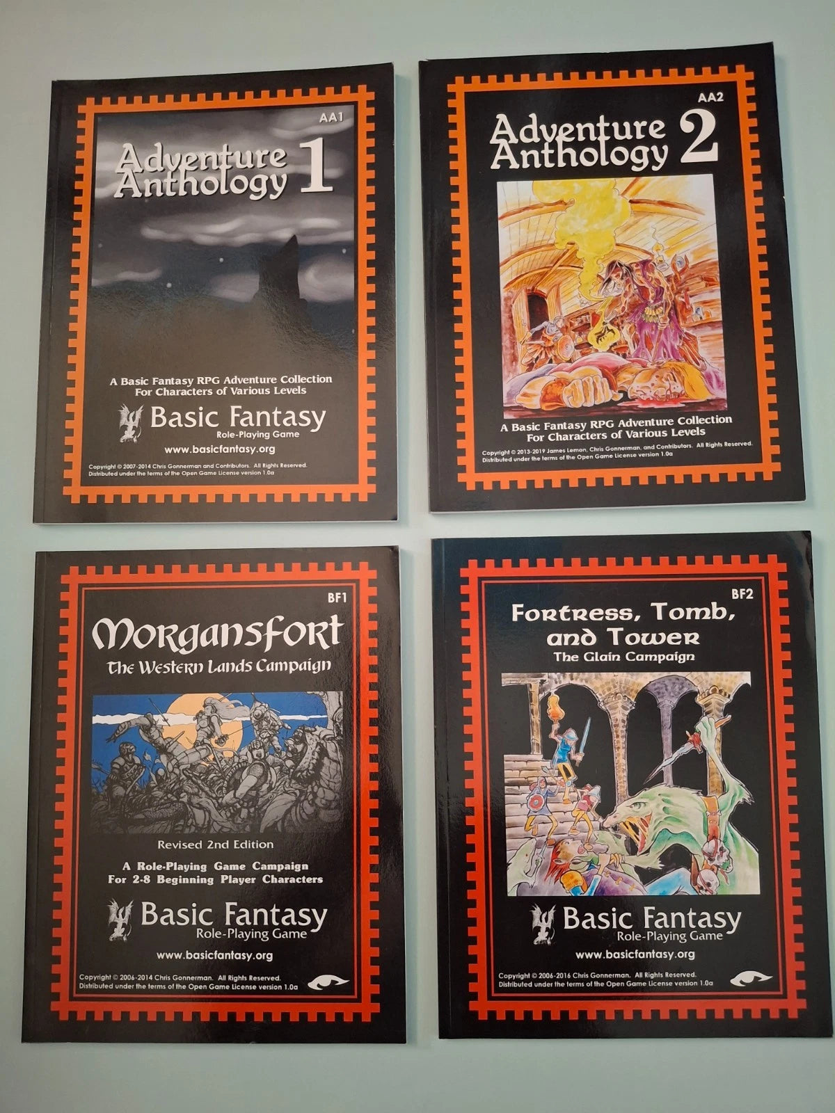 Ultimate Basic Fantasy Role-Playing Game Adventure Set - 8 Paperbacks (Morgansfort & More)